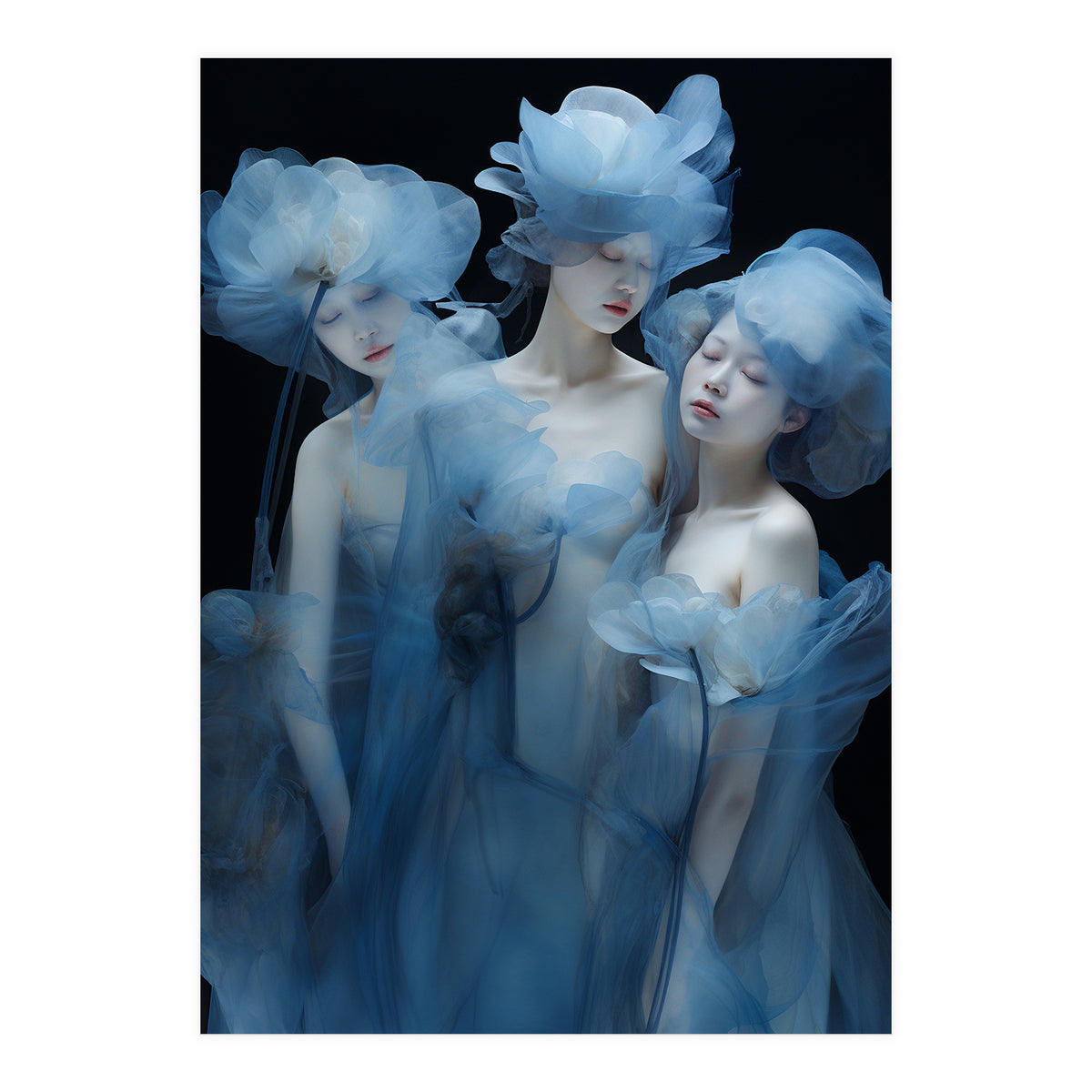 Adam247 Three Woman In Blue Costumes With Flowers In Their Hair A7e8c3e3 Cb3b 42a1 8296 B9a18a54076f Copy (Print Only)