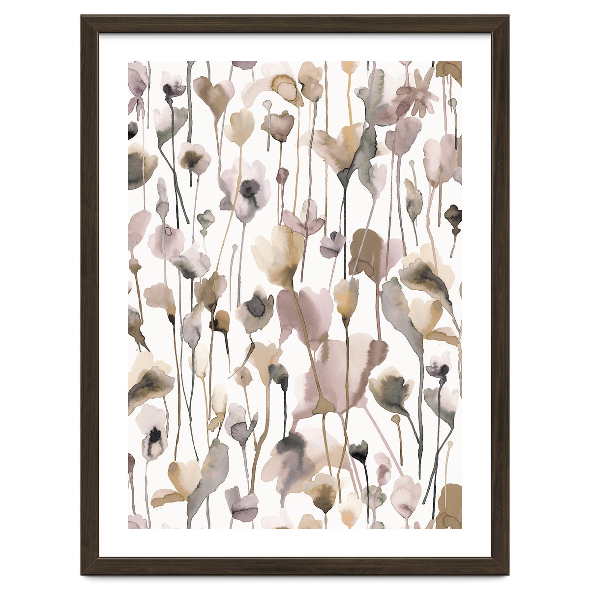 Watercolour Terracotta Wild Flowers