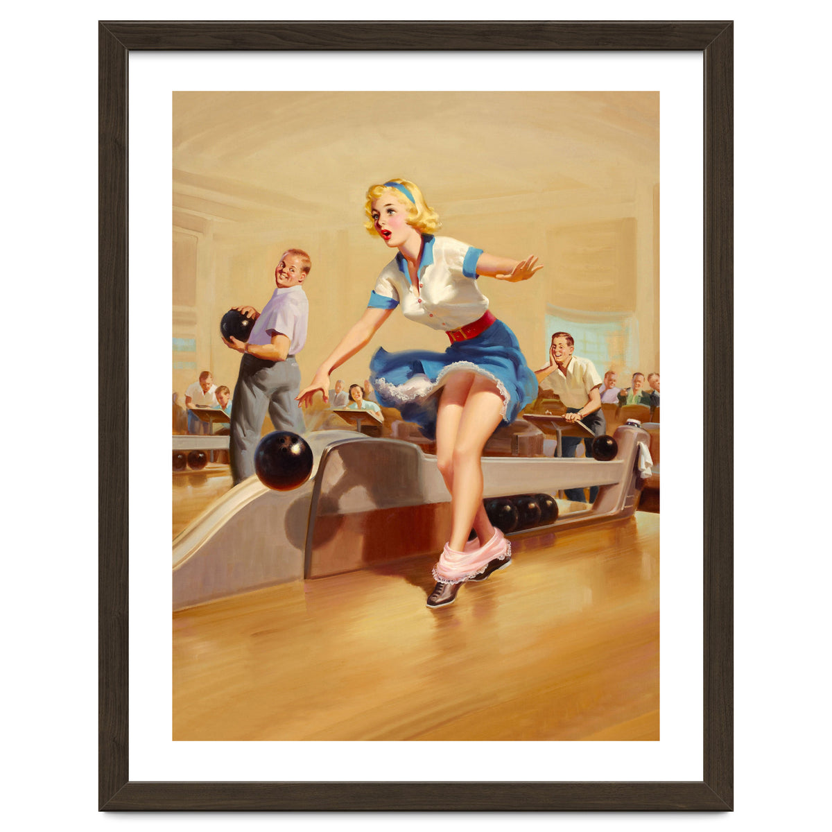 Sexy Pinup Girl On Bowling Incident
