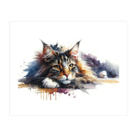 Maine Coon Resting Portrait (Print Only)