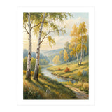 Golden Autumn Birch: A Riverside Walk (Print Only) thumbnail