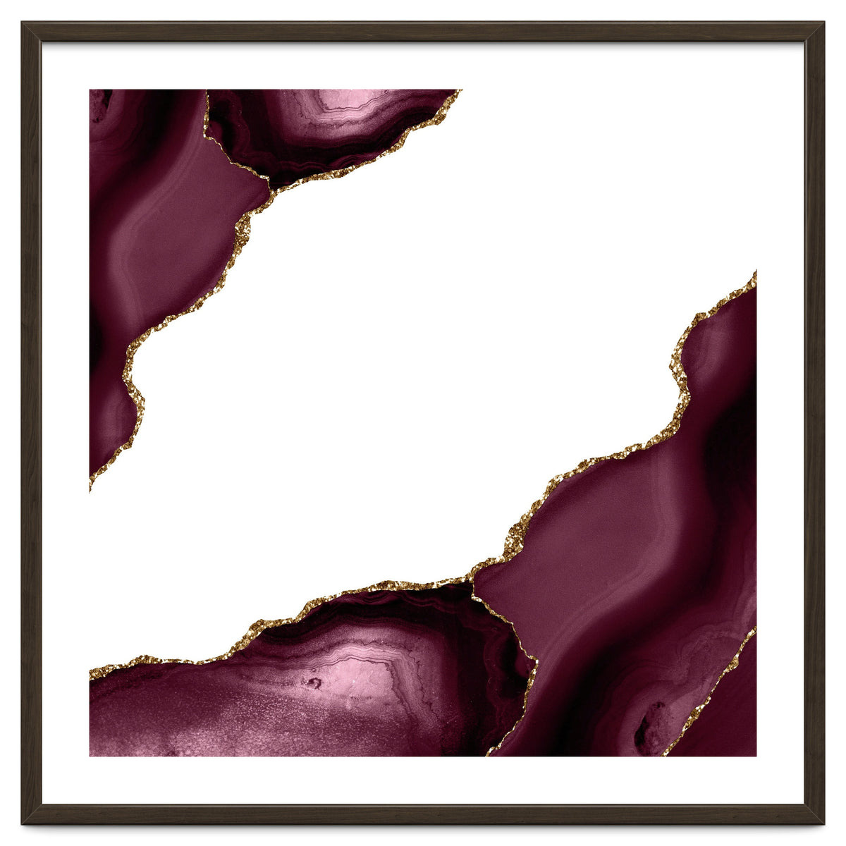 Burgundy & Gold Agate Texture 22