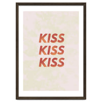 Kiss Kiss Kiss Love Typography
