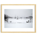 Baseball field covered in snow thumbnail
