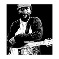 Willie King American Blues Musician in Grayscale (Print Only)