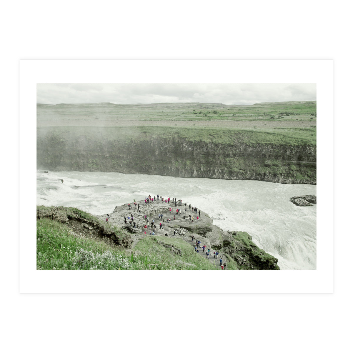 Tourists at the edge of the big river - Iceland  (Print Only)