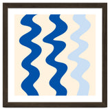 Squiggly Lines - blue and cream thumbnail
