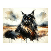 Mystical Black Cat In The Wild (Print Only)