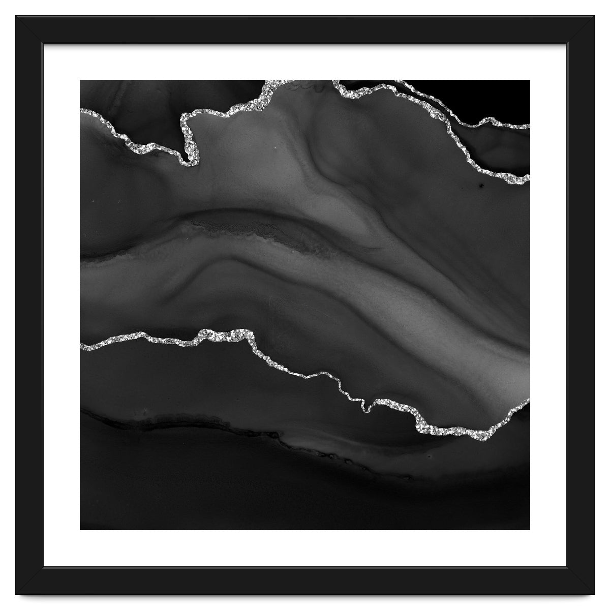 Black & Silver Agate Texture 01