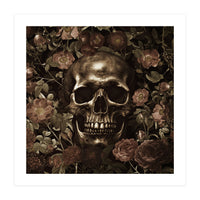 Baroque  Skull And Roses Night Garden (Print Only)