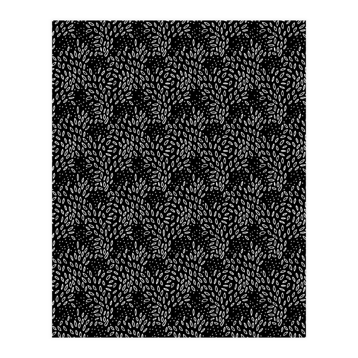 Black Floral Pattern (Print Only)
