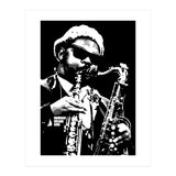 Rahsaan Roland Kirk American Jazz Multi-Instrumentalist in Grayscale 2 (Print Only) thumbnail