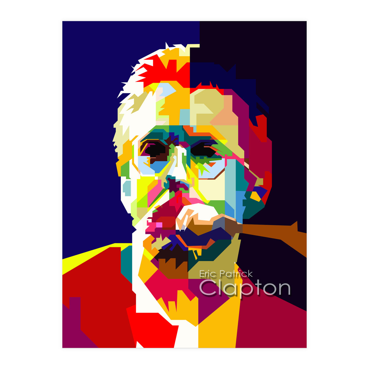 Eric Clapton English Blues Guitarist And Singer Pop Art WPAP (Print Only)