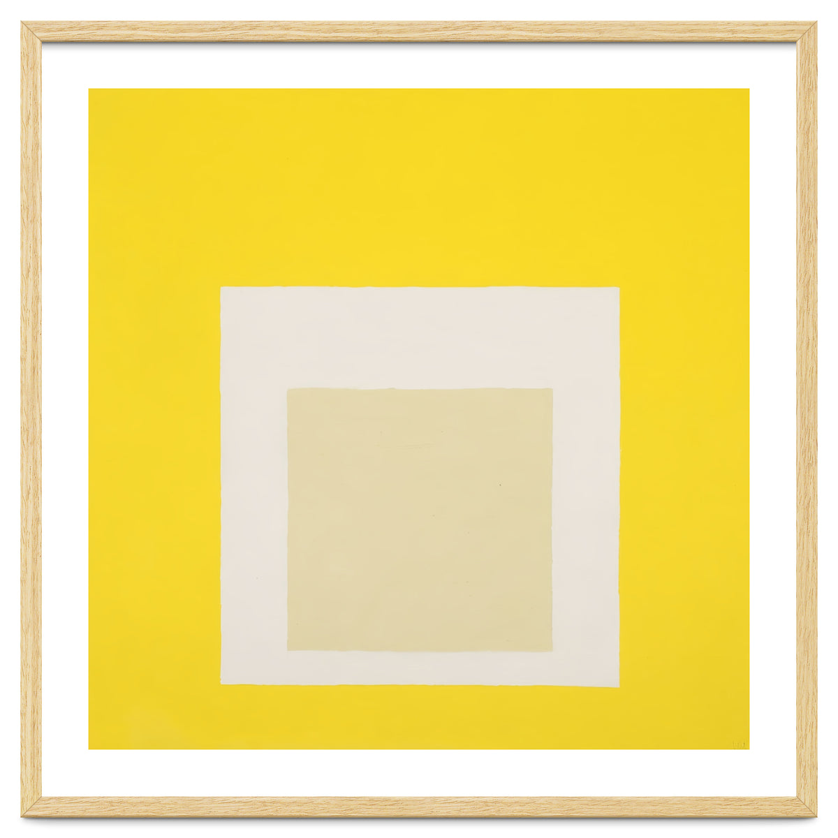 JOSEF ALBERS - HOMAGE TO THE SQUARE YELLOW WHITE
