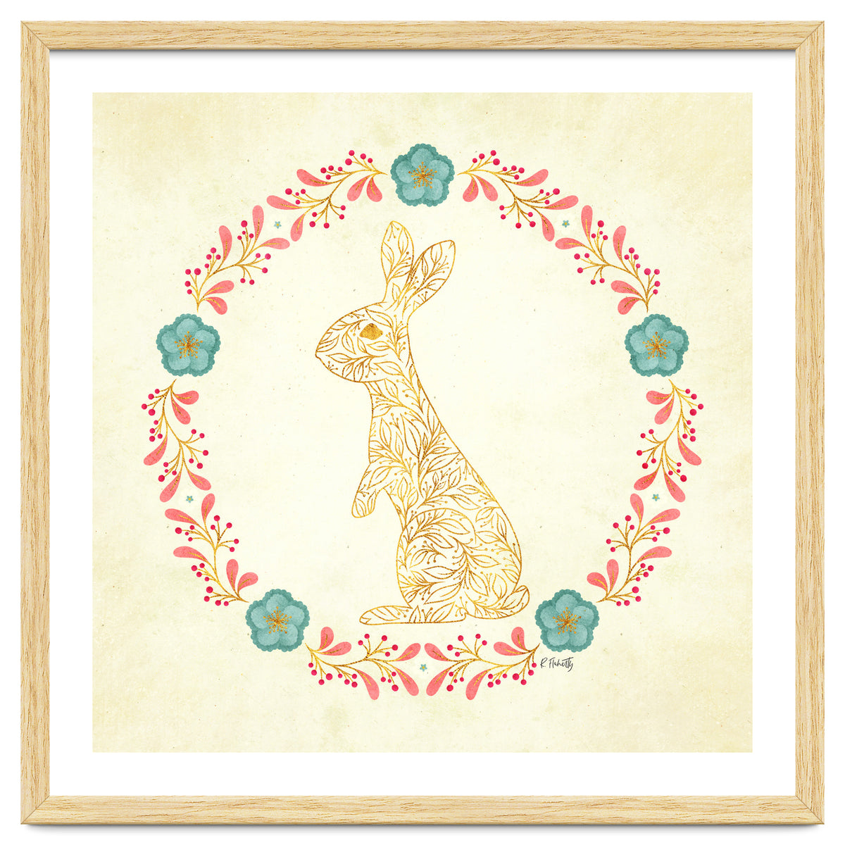 Floral Rabbit Wreath