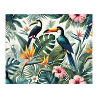 Tropical Toucans in Lush Jungle Foliage (Print Only)