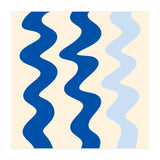 Squiggly Lines - blue and cream (Print Only) thumbnail