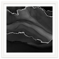 Black & Silver Agate Texture 01