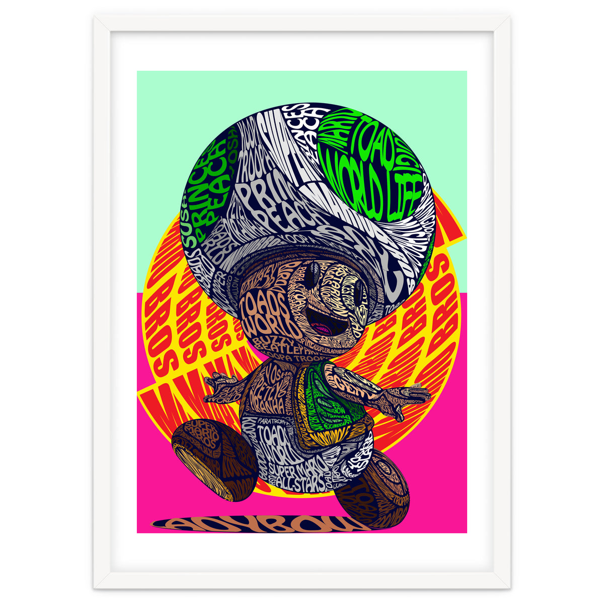 Toad Mushroom Cartoon Pop Art