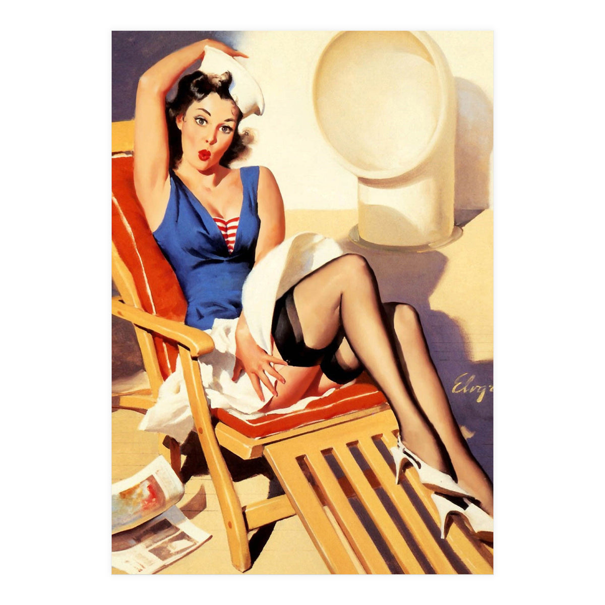 Sudden Wind On The Shipboard Cruiser (Print Only)