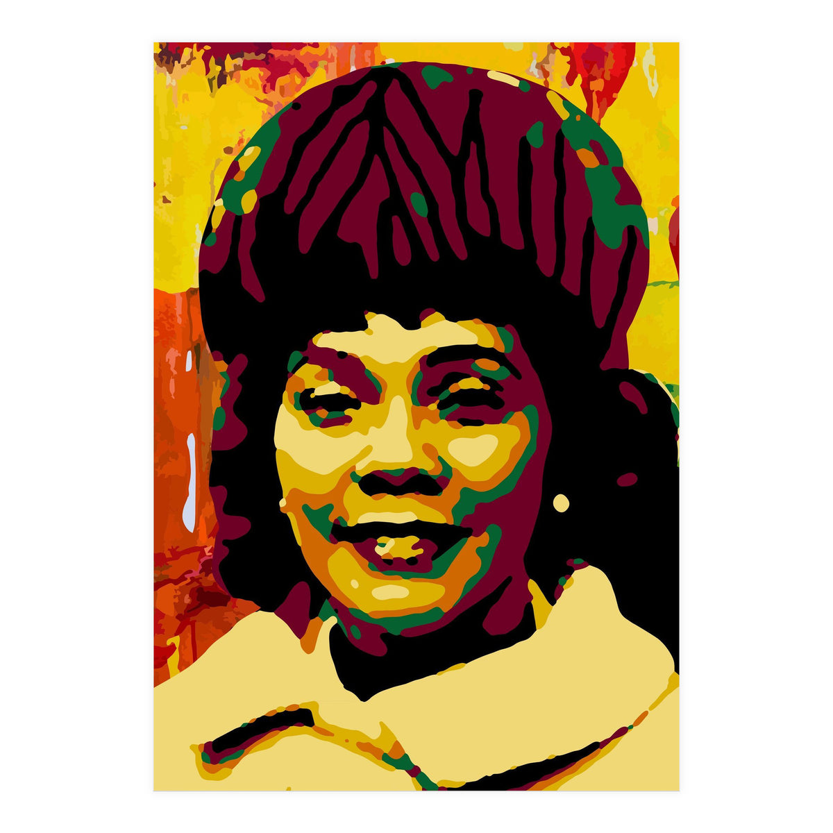 Coretta Scott King Colorful Abstract Art (Print Only)