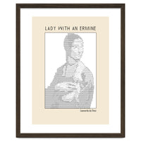 Lady With An Ermine – Leonardo Da Vinci Ascii Art