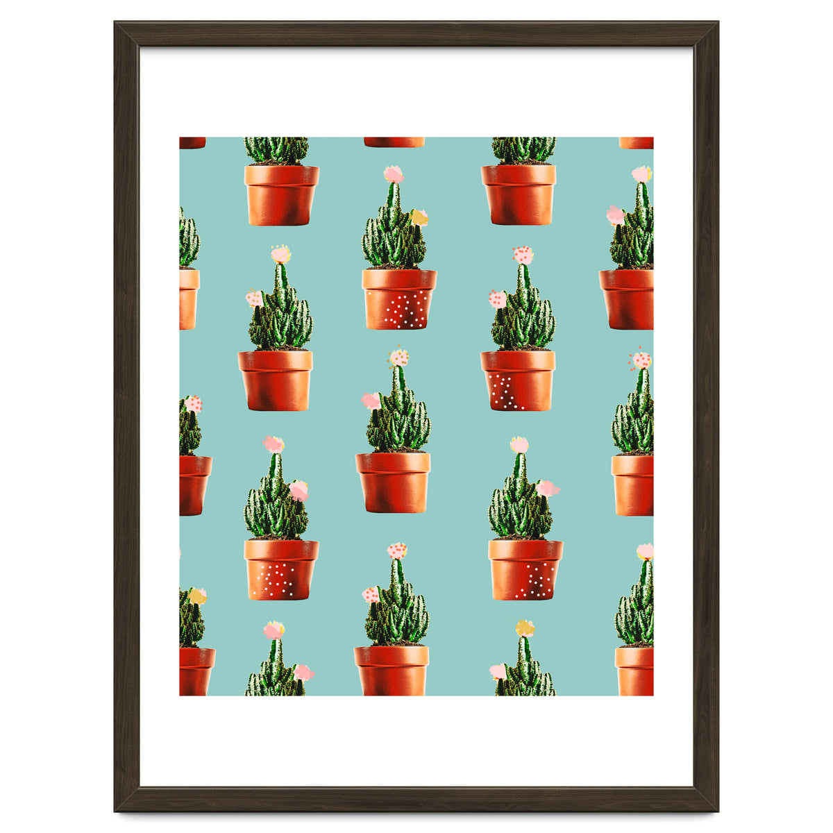 Cactus in Copper Pots #society6 #decor #buyart