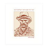 Self Portrait With Grey Felt Hat – Vincent Van Gogh (Print Only) thumbnail