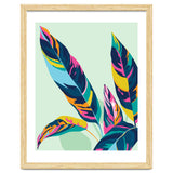 Dopamine Botanical, Colorful Tropical Banana Leaves, Plants Jungle Eclectic Contemporary, Bohemian Nature Forest thumbnail