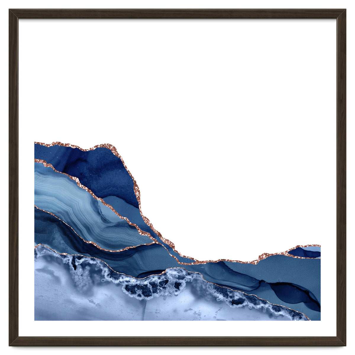 Navy & Rose Gold Agate Texture 19