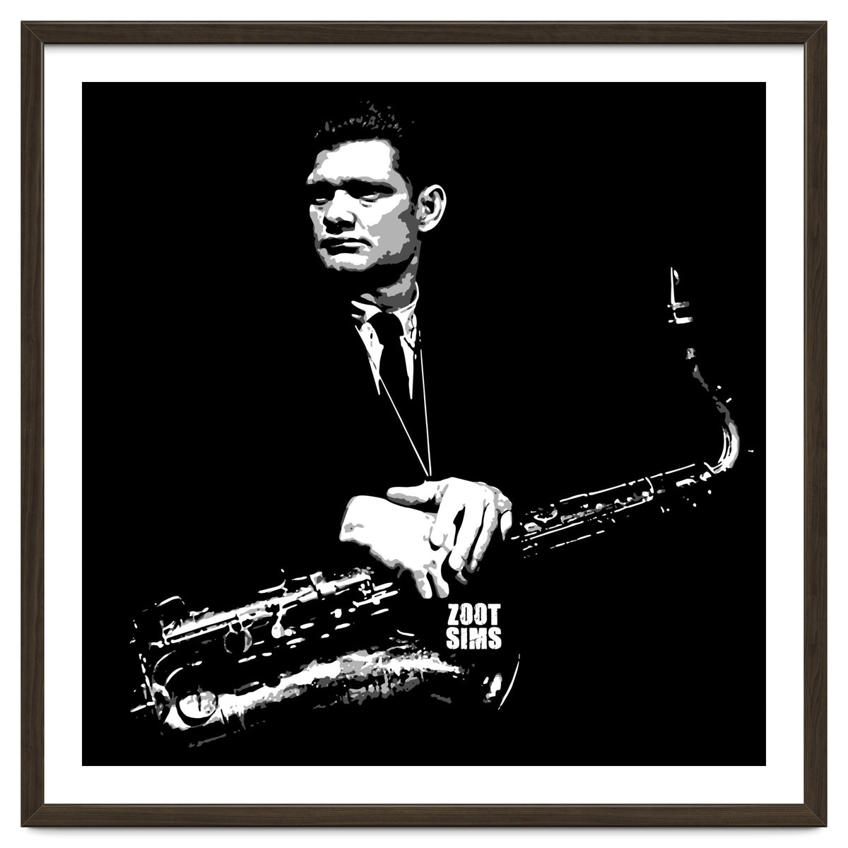 Zoot Sims American Jazz Saxophonist in Grayscale