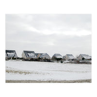 Snow covered houses on the hill (Print Only)
