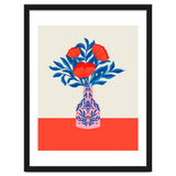 Poppies in a vase - red and blue thumbnail