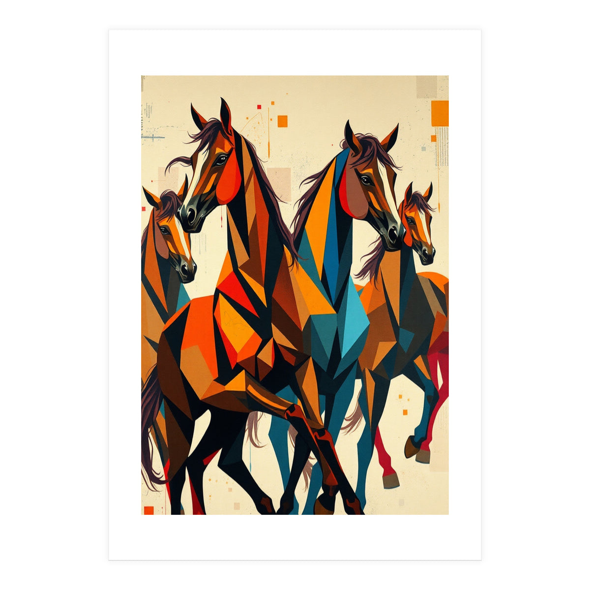 Abstract Horse Modern (Print Only)