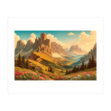 Vintage Dolomites Poster, Italy (Print Only) thumbnail