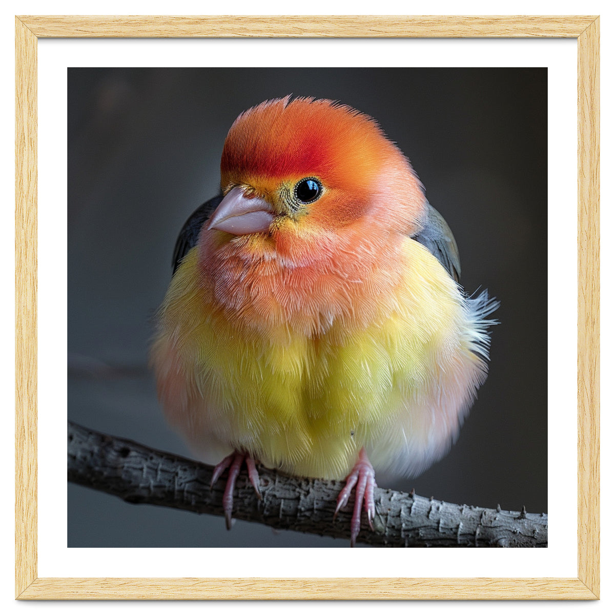 Beautiful Bird With Vibrant Orange And Yellow Plumage