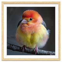 Beautiful Bird With Vibrant Orange And Yellow Plumage