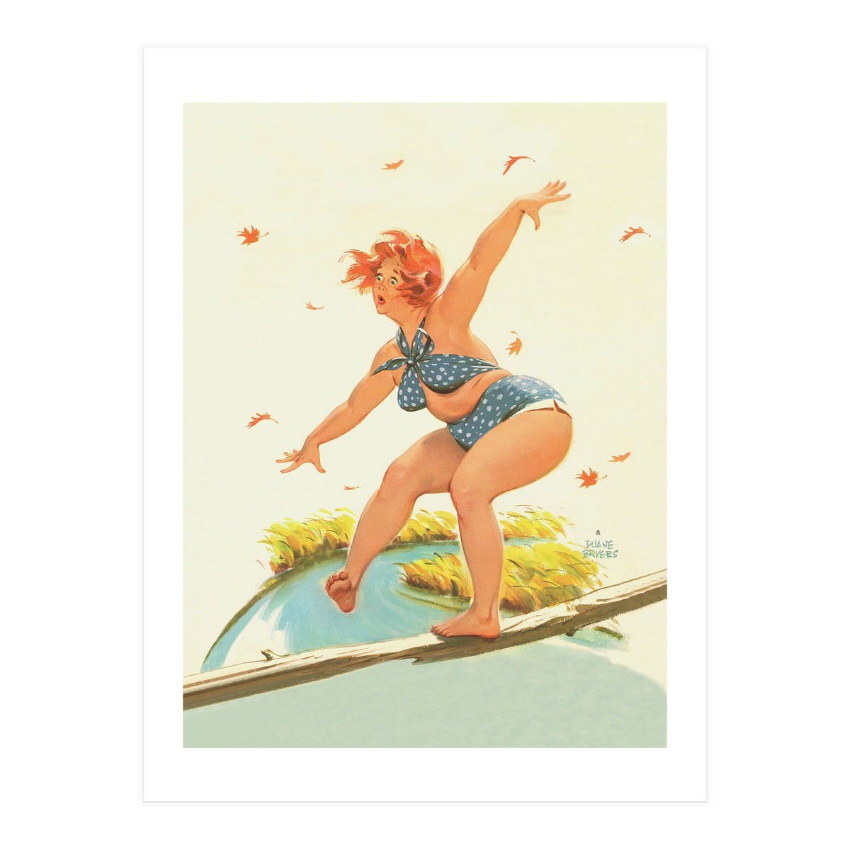 Sudden Wind On A Wooden Beam (Print Only)