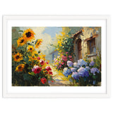 Vibrant Summer Cottage Garden Oil Painting thumbnail