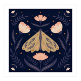Moth And Flowers  (Print Only) thumbnail
