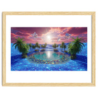 Oasis of Dreams: Surreal Tropical Landscape