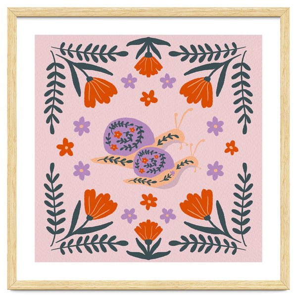 Snails And Flowers