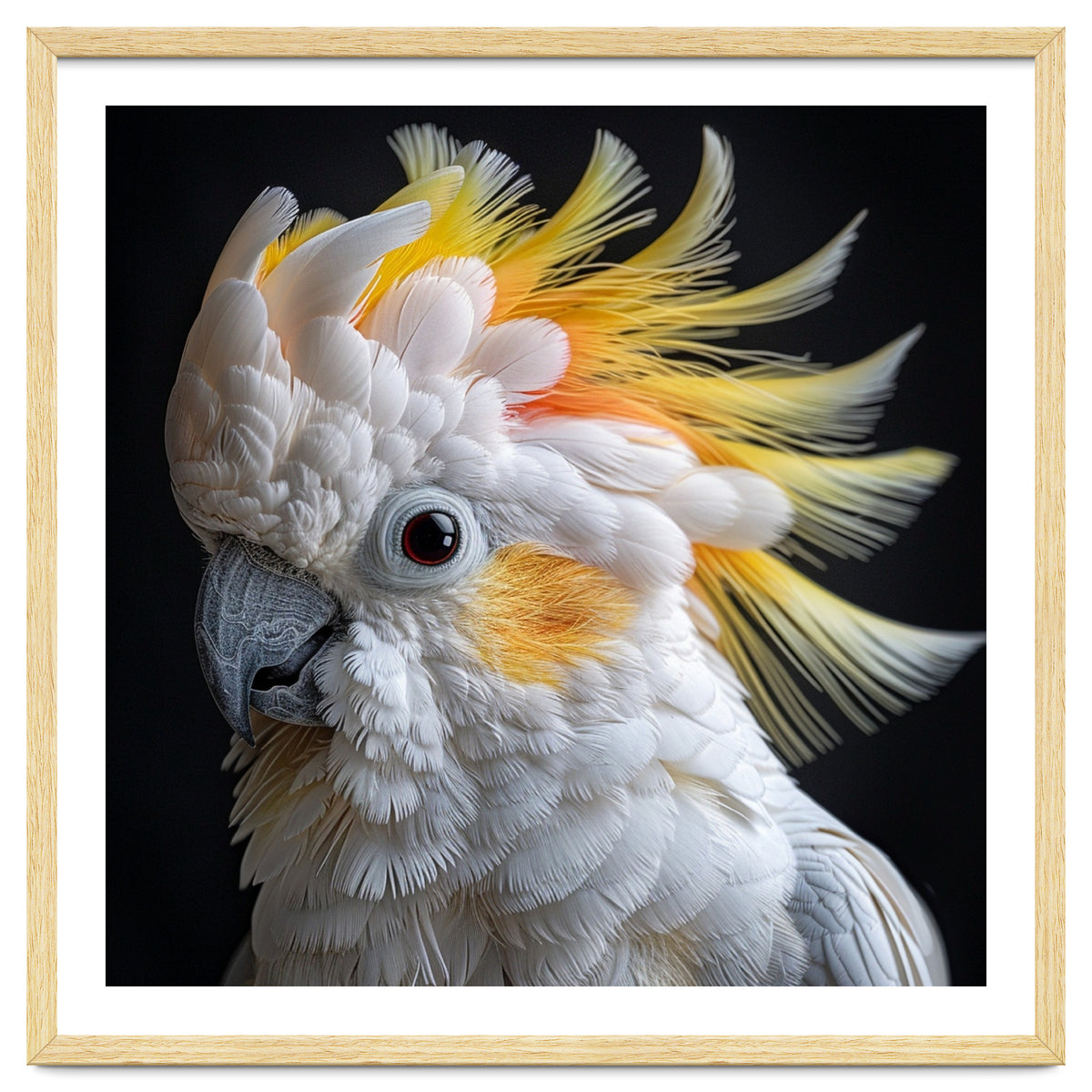 Beautiful Cockatoo Parrot Portrait Headshot