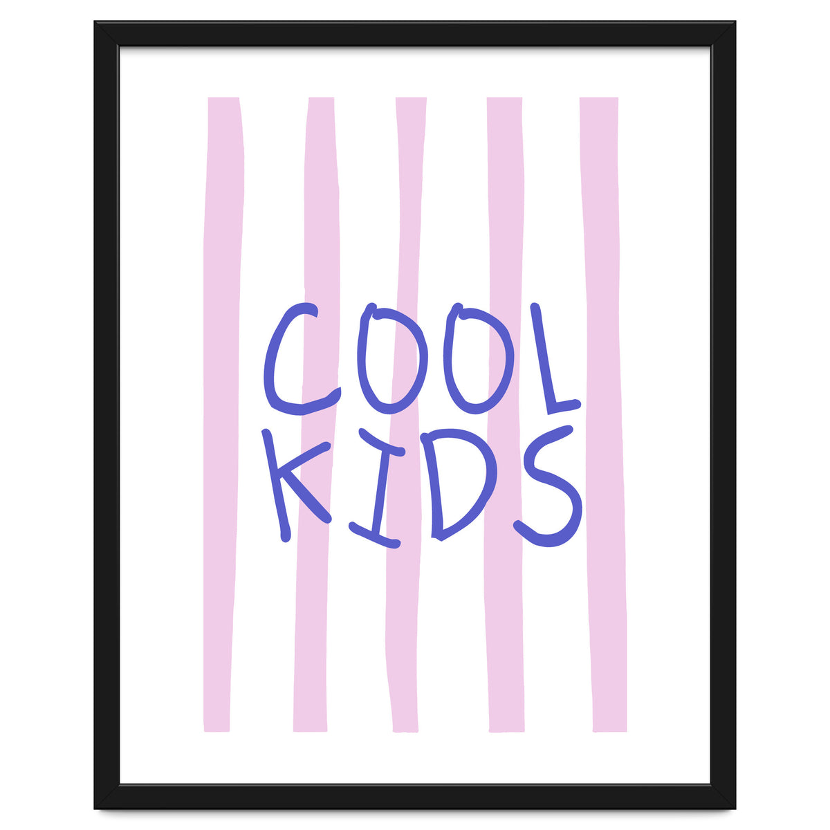 Cool Kids Club, Fun Playful Quote Print for Kids Room and Playroom Decor
