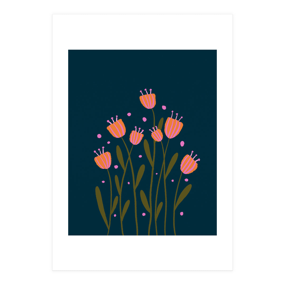 Whimsical Flowers  (Print Only)