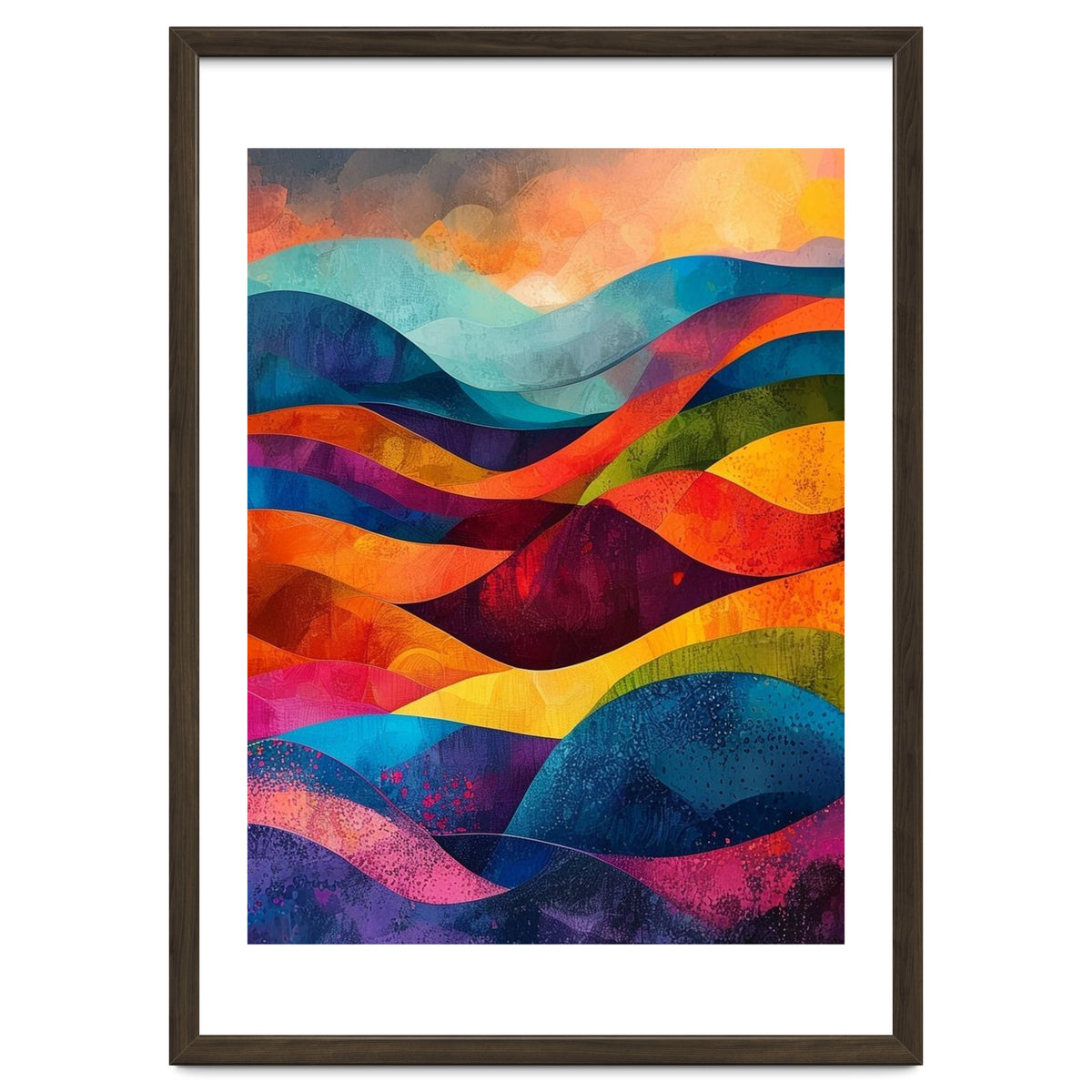 Abstract Rainbow Mountain Landscape