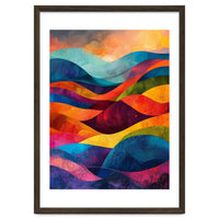 Abstract Rainbow Mountain Landscape