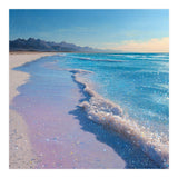 Sparkling Pastel Shoreline with Glittering Turquoise Waves (Print Only) thumbnail