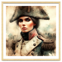 Napoleonic Officer Woman Portrait