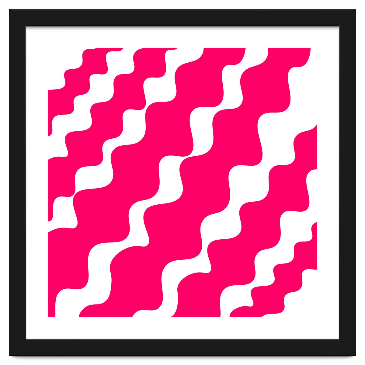 Slanting Pink Wavy Pattern